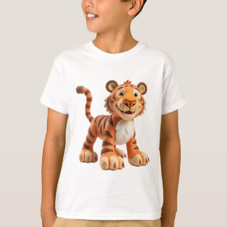 Camiseta Tigre caprichoso de Claymation con patas sobredime