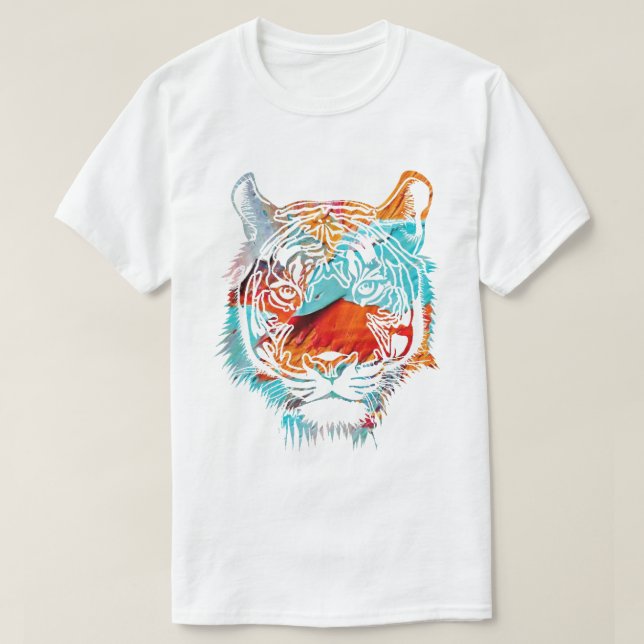 Camiseta Tigre colorido (Diseño del anverso)