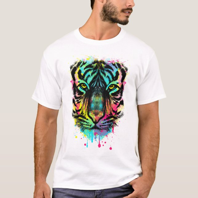 Camiseta Tigre colorido (Anverso)