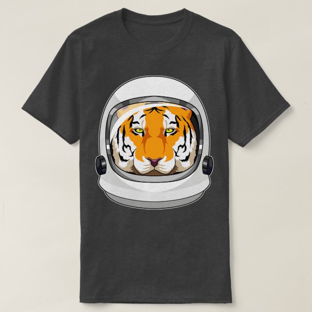 Camiseta Tigre como astronauta con casco (Diseño del anverso)