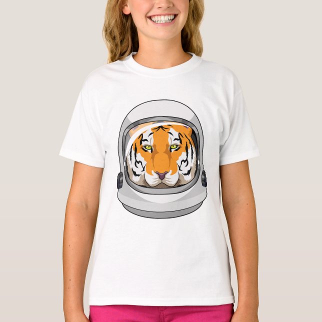 Camiseta Tigre como astronauta con casco (Anverso)