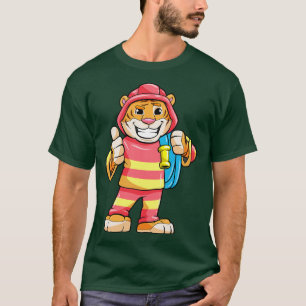 Camiseta Tigre como bombero con manguera