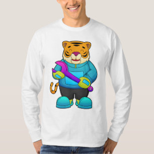 Camiseta Tigre como mecánico con llave