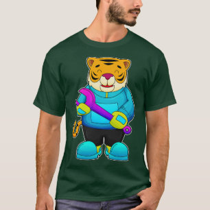 Camiseta Tigre como mecánico con llave