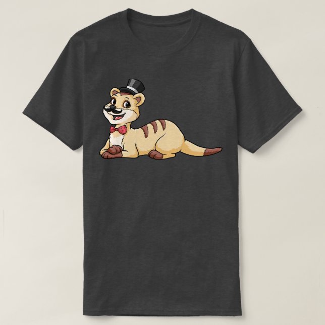 Camiseta Tigre como novio con arco y cilindro (Diseño del anverso)