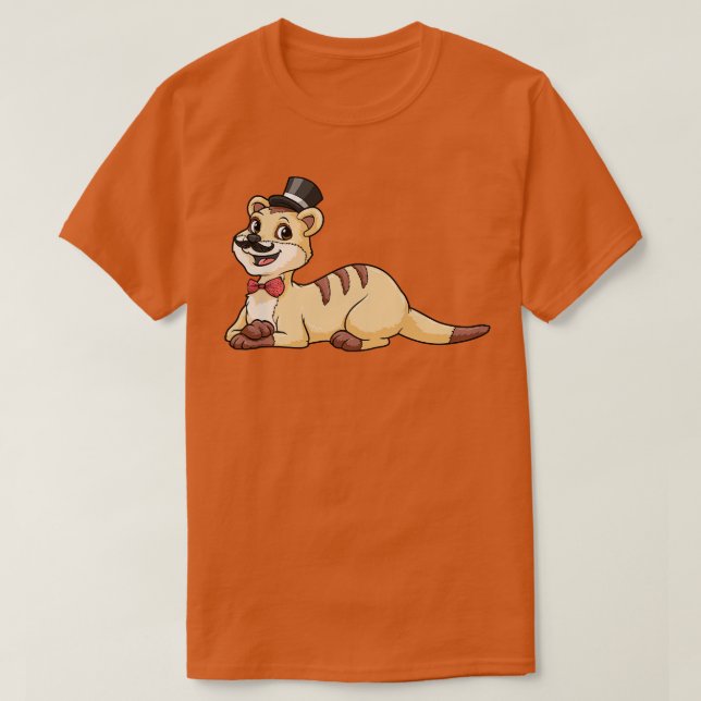 Camiseta Tigre como novio con arco y cilindro (Diseño del anverso)