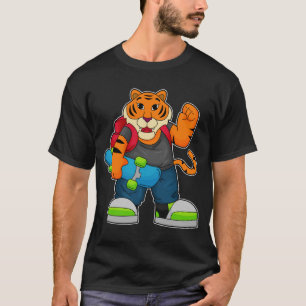 Camiseta Tigre como patinador con patineta