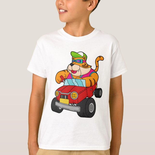 Camiseta Tigre con auto (Anverso)