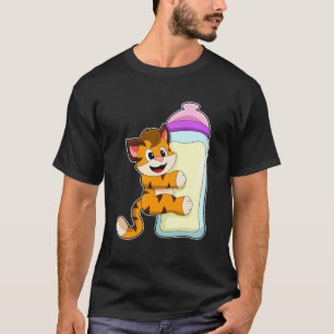 Camiseta Tigre con botella de leche para bebé