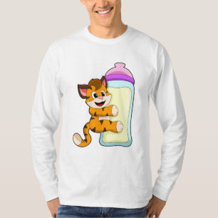 Camiseta Tigre con botella de leche para bebé