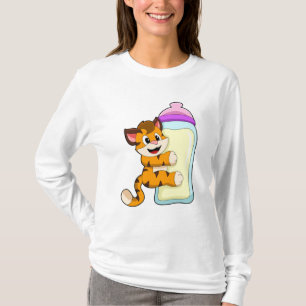 Camiseta Tigre con botella de leche para bebé