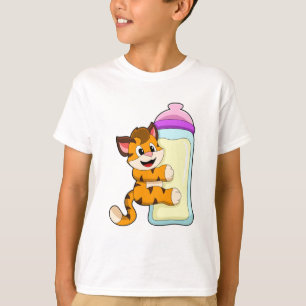 Camiseta Tigre con botella de leche para bebé