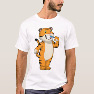 Camiseta Tigre con cepillo de dientes