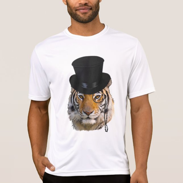 Camiseta Tigre con el sombrero de copa y el monóculo (Anverso)