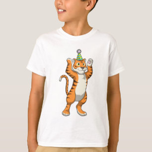 Camiseta Tigre con Fiesta gorra Fiesta