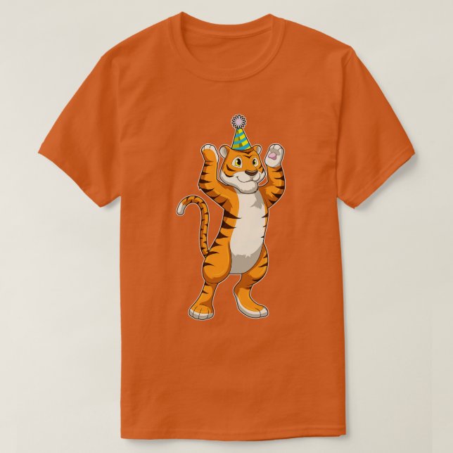 Camiseta Tigre con Fiesta gorra Fiesta (Diseño del anverso)
