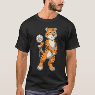 Camiseta Tigre con flores de margarita