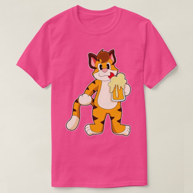 Camiseta Tigre con jarra de cerveza (Diseño del anverso)
