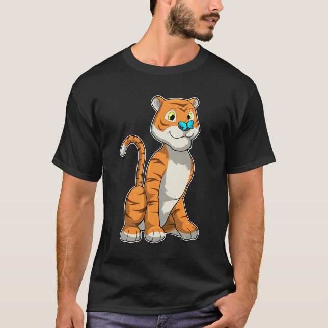 Camiseta Tigre con mariposa (Anverso)