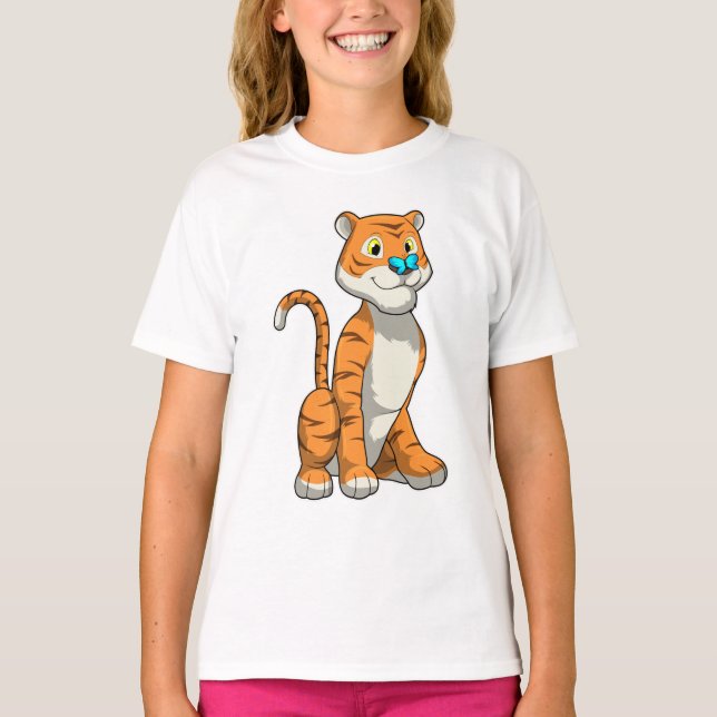 Camiseta Tigre con mariposa (Anverso)