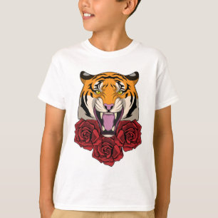 Camiseta Tigre con Rosas