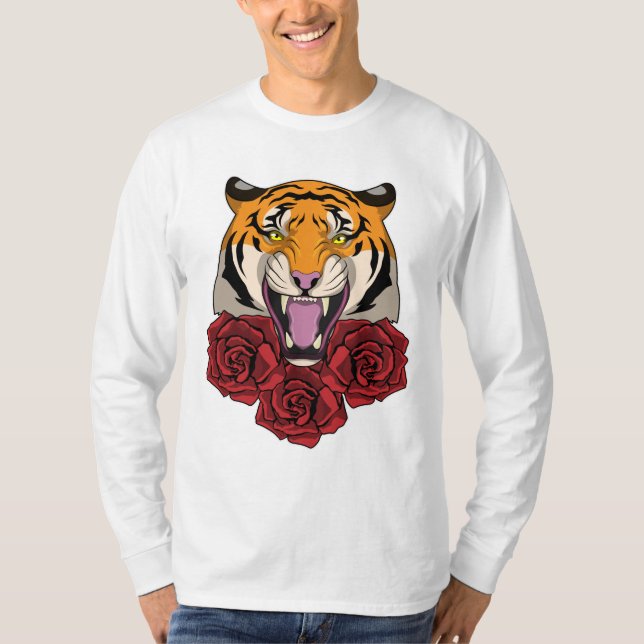 Camiseta Tigre con Rosas (Anverso)