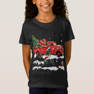 Camiseta Tigre conduciendo Árbol de Navidad Rojo Camión Tig
