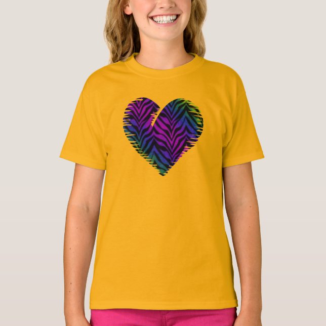 Camiseta Tigre Corazón 1 Niños Ropa (Anverso)