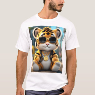 Camiseta Tigre Cubierto Y Fluffy De Guay
