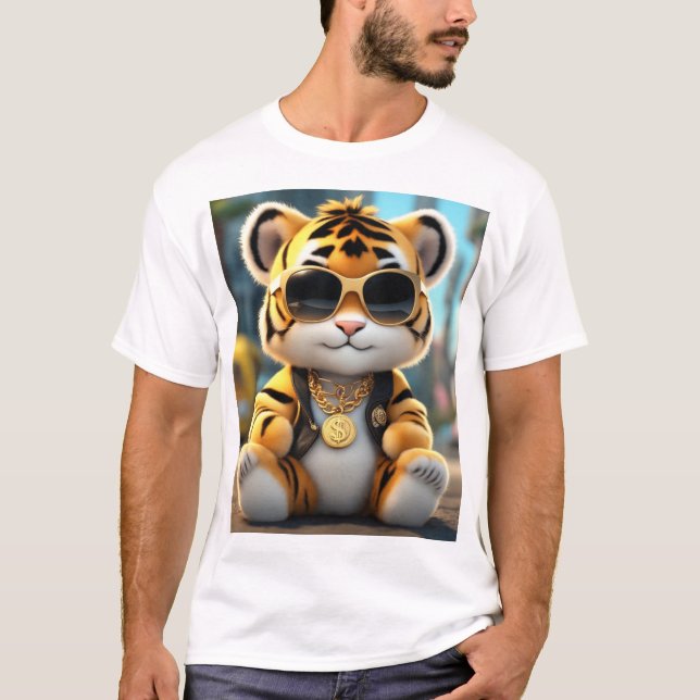 Camiseta Tigre Cubierto Y Fluffy De Guay (Anverso)