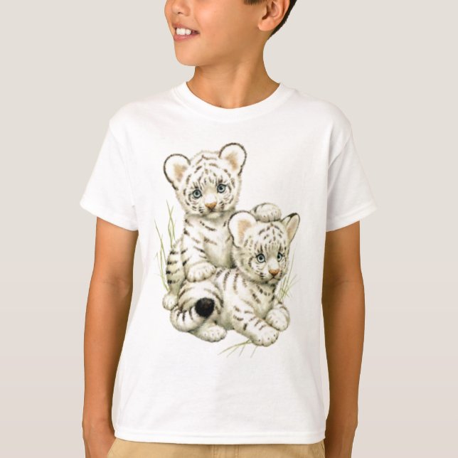 Camiseta Tigre Cubs blanco lindo (Anverso)