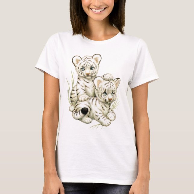 Camiseta Tigre Cubs blanco lindo (Anverso)