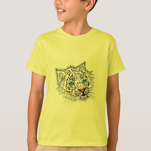 Camiseta Tigre de bebé de ojos azules (Anverso)