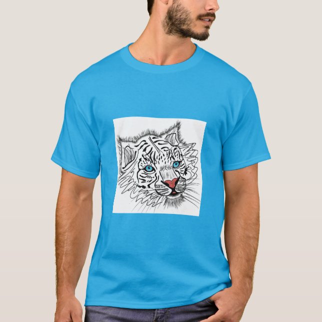 Camiseta Tigre de bebé de ojos azules (Anverso)