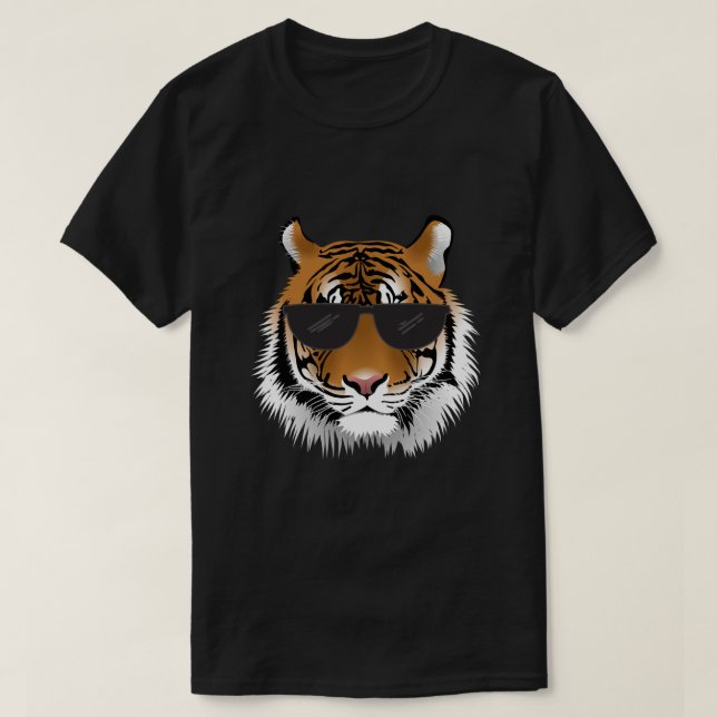 Camiseta Tigre de Bengala de Guay con gafas de sol Bengala  (Diseño del anverso)