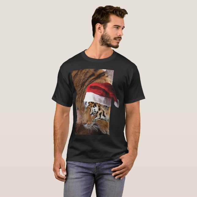 Camiseta Tigre de Bengala de Navidad (Anverso completo)