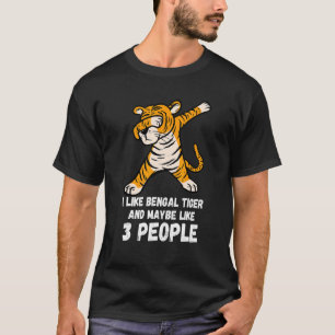 Camiseta Tigre de Bengala haciendo dabbing como 3 personas