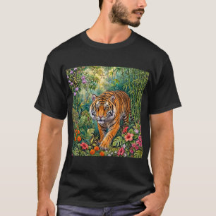 Camiseta Tigre de Bengala Jungla de Bambú Vibrante