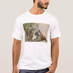 Camiseta Tigre de Bengala Real y crías, Ranthambhor