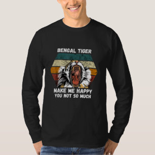 Camiseta Tigre de Bengala Retro Hacerme Feliz Vida Silvestr
