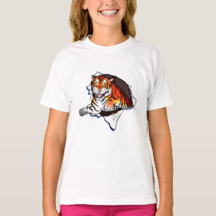 Camiseta ¡Tigre de Bengala saltando!