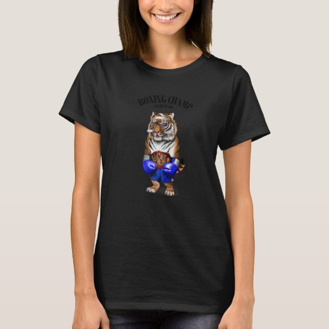 Camiseta Tigre de boxeador como campeón de boxeo (Anverso)