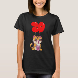 Camiseta Tigre de Bubble Tea cumpleaños 20 niños globo part