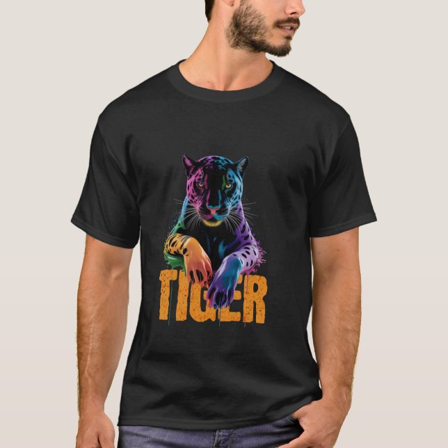Camiseta Tigre de cabeza de tigre Cara cara de animal salva (Anverso)