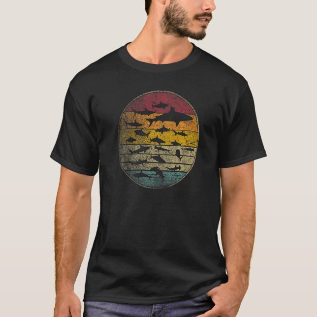Camiseta Tigre de cabeza del tiburón martillo blanco de los (Anverso)