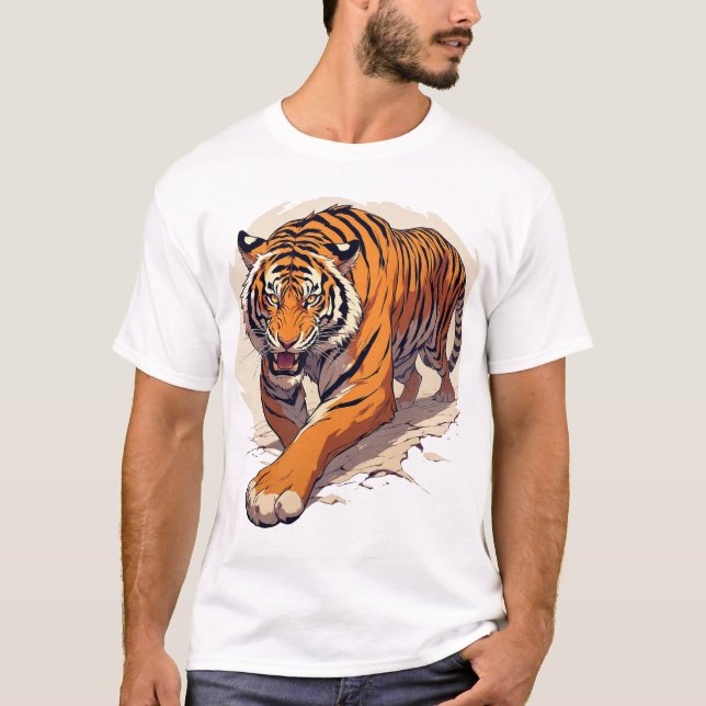 Camiseta Tigre de Carga Poderoso (Anverso)