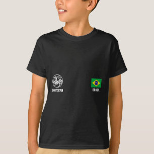 Camiseta Tigre de dojo con bandera brasileña