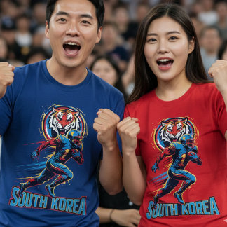 Camiseta Tigre de fútbol americano atleta dinámico de Corea