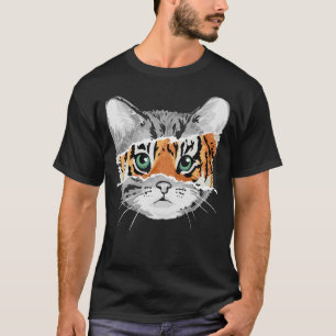 Camiseta Tigre De Gato De Color Cuaderno Para El Diseño De
