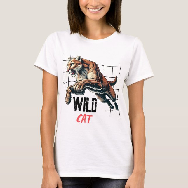 Camiseta Tigre de gato salvaje (Anverso)